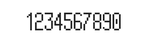 5×11数字点阵字体 ddN511AB0912