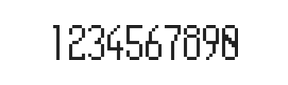 5×11数字点阵字体 ddN511AB0915