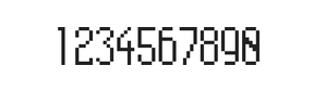 5×11数字点阵字体 ddN511AB0917