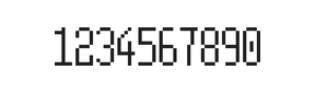 5×11数字点阵字体 ddN511AB0918