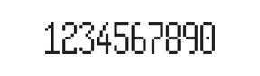 5×11数字点阵字体 ddN511AB0919