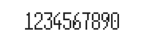 5×11数字点阵字体 ddN511AB0920