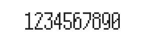 5×11数字点阵字体 ddN511AB0921