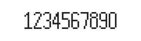 5×11数字点阵字体 ddN511AB0922