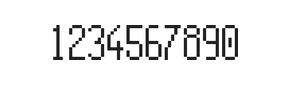 5×11数字点阵字体 ddN511AB0925