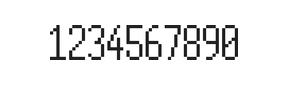 5×11数字点阵字体 ddN511AB0927