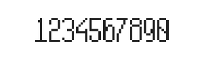 5×11数字点阵字体 ddN511AB0930