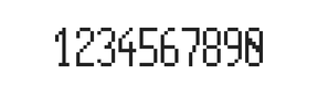 5×11数字点阵字体 ddN511AB0933