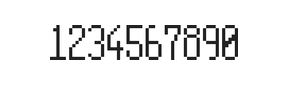 5×11数字点阵字体 ddN511AB0935