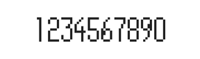 5×11数字点阵字体 ddN511AB0937