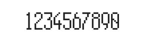 5×11数字点阵字体 ddN511AB0938