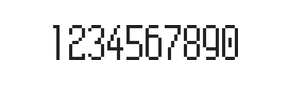 5×11数字点阵字体 ddN511AB0944