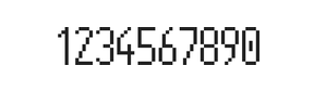 5×11数字点阵字体 ddN511AB0945