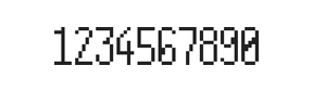 5×11数字点阵字体 ddN511AB0946