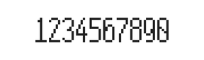 5×11数字点阵字体 ddN511AB0949