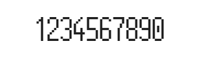 5×11数字点阵字体 ddN511AB0951