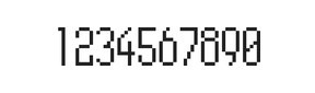 5×11数字点阵字体 ddN511AB0956