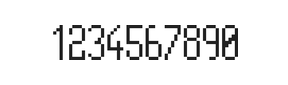 5×11数字点阵字体 ddN511AB0963