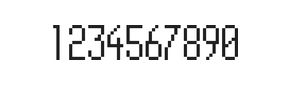 5×11数字点阵字体 ddN511AB0968