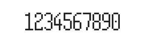5×11数字点阵字体 ddN511AB0969