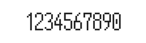 5×11数字点阵字体 ddN511AB0970