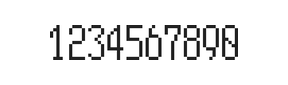 5×11数字点阵字体 ddN511AB0971