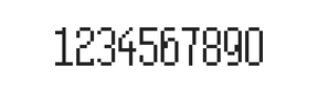 5×11数字点阵字体 ddN511AB0975