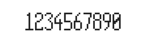 5×11数字点阵字体 ddN511AB0976