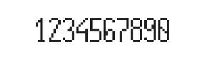 5×11数字点阵字体 ddN511AB0983