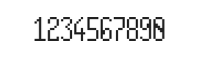 5×11数字点阵字体 ddN511AB0984