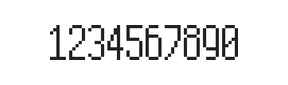5×11数字点阵字体 ddN511AB0988