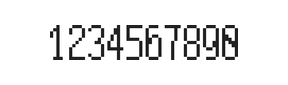 5×11数字点阵字体 ddN511AB0989