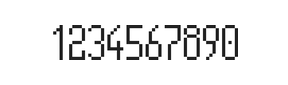 5×11数字点阵字体 ddN511AB0990