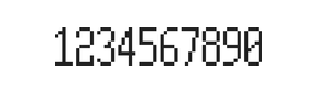 5×11数字点阵字体 ddN511AB0995