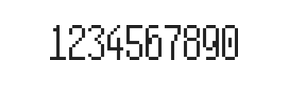 5×11数字点阵字体 ddN511AB0998