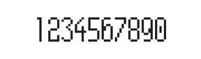 5×11数字点阵字体 ddN511AB1000