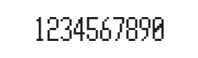5×11数字点阵字体 ddN511AB1001