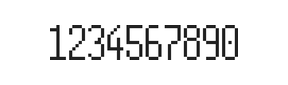 5×11数字点阵字体 ddN511AB1002