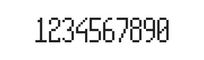 5×11数字点阵字体 ddN511AB1003