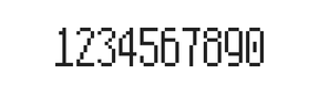 5×11数字点阵字体 ddN511AB1004