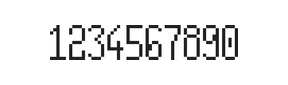 5×11数字点阵字体 ddN511AB1007