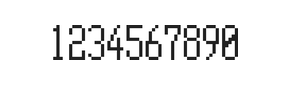 5×11数字点阵字体 ddN511AB1008