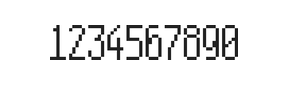5×11数字点阵字体 ddN511AB1019