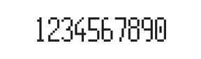 5×11数字点阵字体 ddN511AB1020