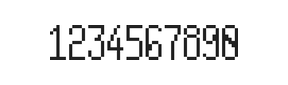5×11数字点阵字体 ddN511AB1021