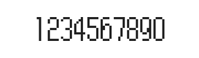 5×11数字点阵字体 ddN511AB1032