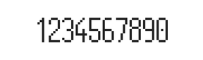 5×11数字点阵字体 ddN511AB1034