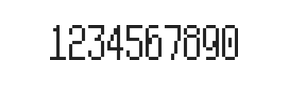 5×11数字点阵字体 ddN511AB1035