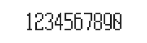 5×11数字点阵字体 ddN511AB1039