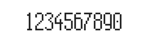 5×11数字点阵字体 ddN511AB1043